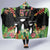 671 Guam Personalised Hooded Blanket Latte Stone and Tropical Flowers