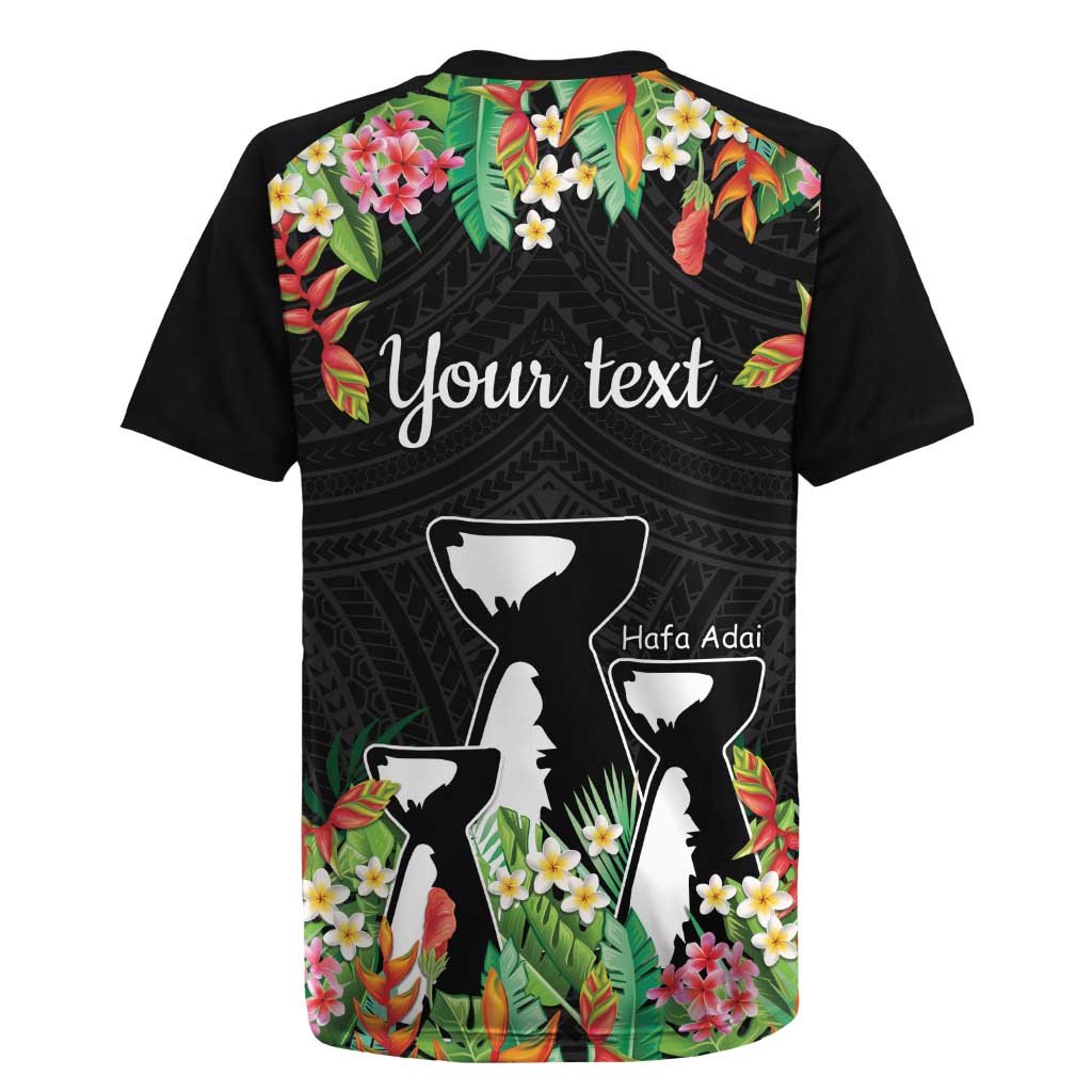 671 Guam Personalised Rugby Jersey Latte Stone and Tropical Flowers