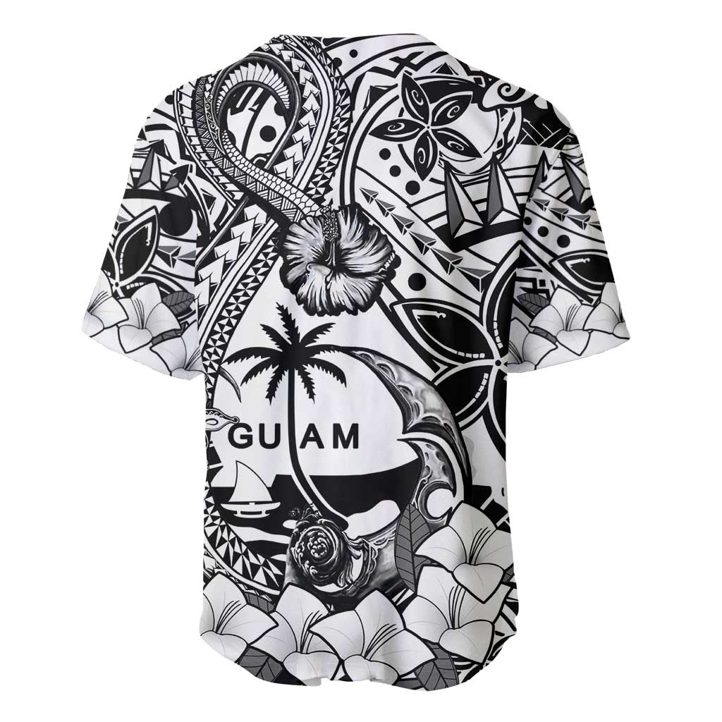 Guam Hafa Adai Guasali Flowers Baseball Jersey LT9 - Polynesian Pride