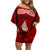 Tonga Rugby Off Shoulder Short Dress Go Champions World Cup 2023 Ngatu Unique LT9 Women Red - Polynesian Pride