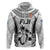 Fiji Rugby Hoodie Go Champions World Cup 2023 Tapa Unique White Vibe LT9 Zip Hoodie White - Polynesian Pride