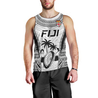 Fiji Rugby Men Tank Top Go Champions World Cup 2023 Tapa Unique White Vibe LT9 - Polynesian Pride