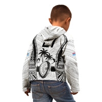 Custom Fiji Rugby Kid Hoodie Go Champions World Cup 2023 Tapa Unique White Vibe LT9 - Polynesian Pride