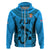 Fiji Rugby Hoodie Go Champions World Cup 2023 Tapa Unique Blue Vibe LT9 Zip Hoodie Blue - Polynesian Pride