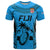 Fiji Rugby T Shirt Go Champions World Cup 2023 Tapa Unique Blue Vibe LT9 Blue - Polynesian Pride