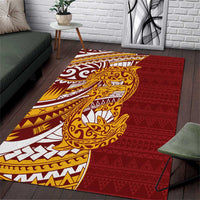 Couple Dolphins Maori Motif Area Rug - Polynesian Pride