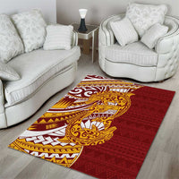 Couple Dolphins Maori Motif Area Rug - Polynesian Pride