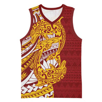 Couple Dolphins Maori Motif Basketball Jersey - Polynesian Pride