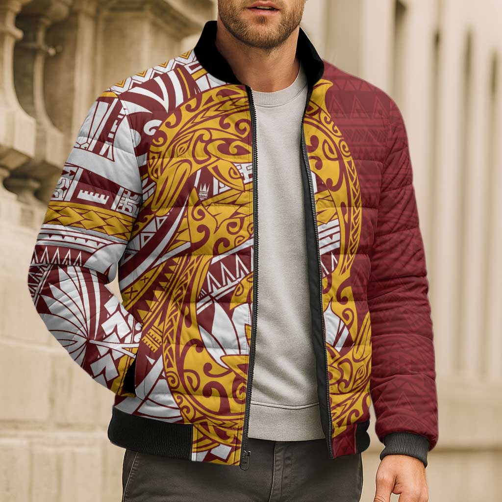 Couple Dolphins Maori Motif Bomber Puffer Jacket - Polynesian Pride