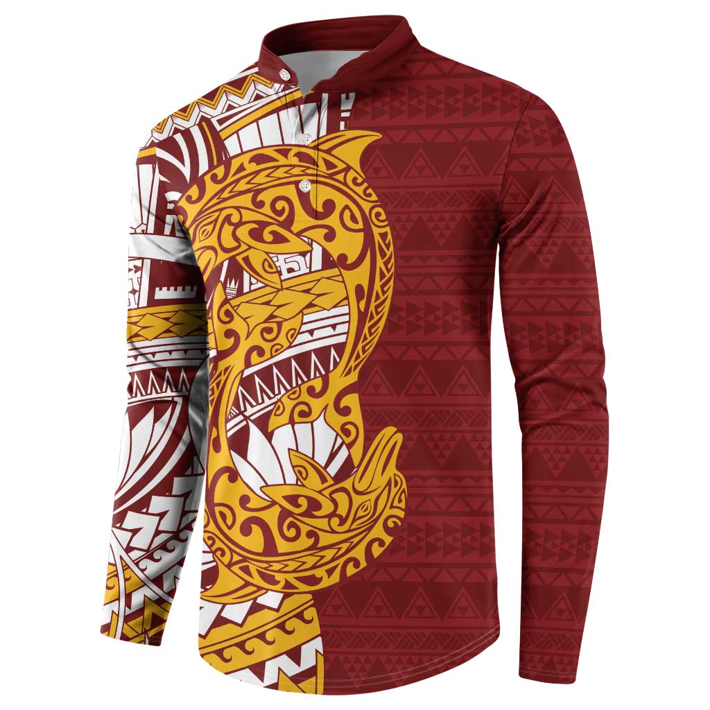 Couple Dolphins Maori Motif Button Sweatshirt - Polynesian Pride