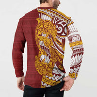 Couple Dolphins Maori Motif Button Sweatshirt - Polynesian Pride