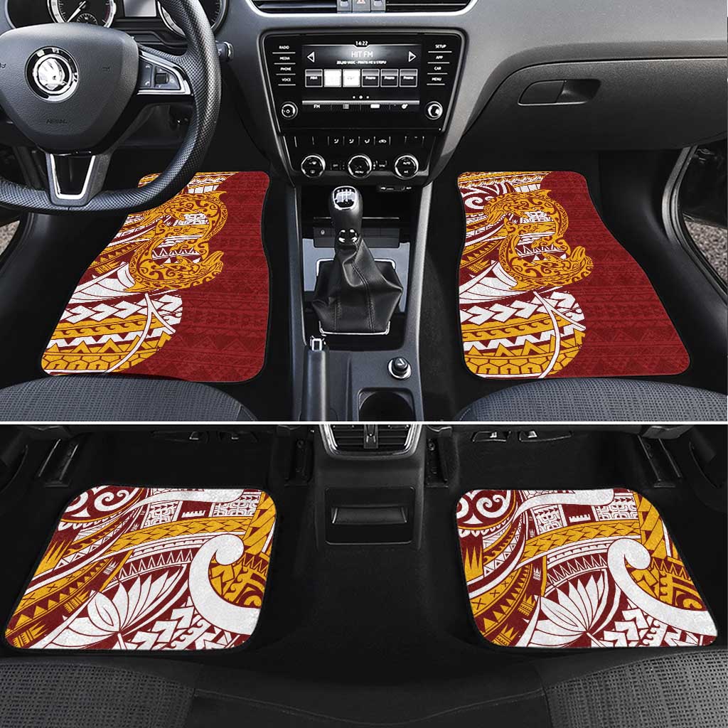 Couple Dolphins Maori Motif Car Mats - Polynesian Pride