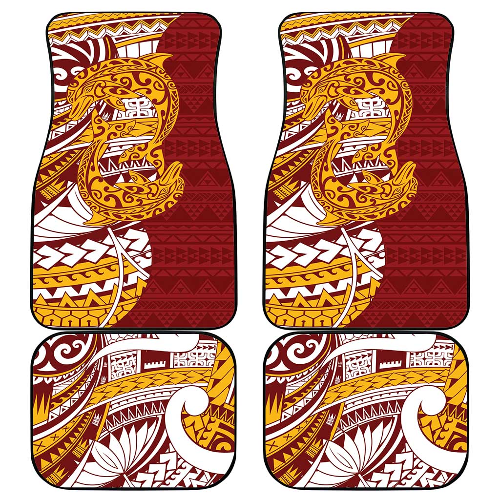 Couple Dolphins Maori Motif Car Mats - Polynesian Pride