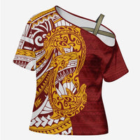 Couple Dolphins Maori Motif Cross Shoulder Shirt - Polynesian Pride