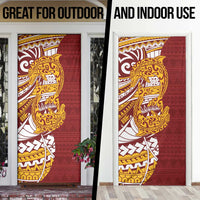 Couple Dolphins Maori Motif Door Cover - Polynesian Pride