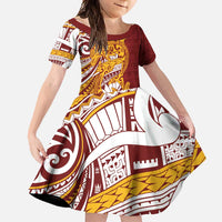 Couple Dolphins Maori Motif Family Matching Off Shoulder Maxi Dress and Hawaiian Shirt - Polynesian Pride