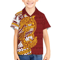 Couple Dolphins Maori Motif Family Matching Short Sleeve Bodycon Dress and Hawaiian Shirt - Polynesian Pride