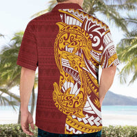 Couple Dolphins Maori Motif Hawaiian Shirt - Polynesian Pride