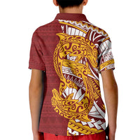 Couple Dolphins Maori Motif Kid Polo Shirt - Polynesian Pride