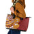 Couple Dolphins Maori Motif Leather Tote Bag - Polynesian Pride