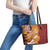 Couple Dolphins Maori Motif Leather Tote Bag - Polynesian Pride