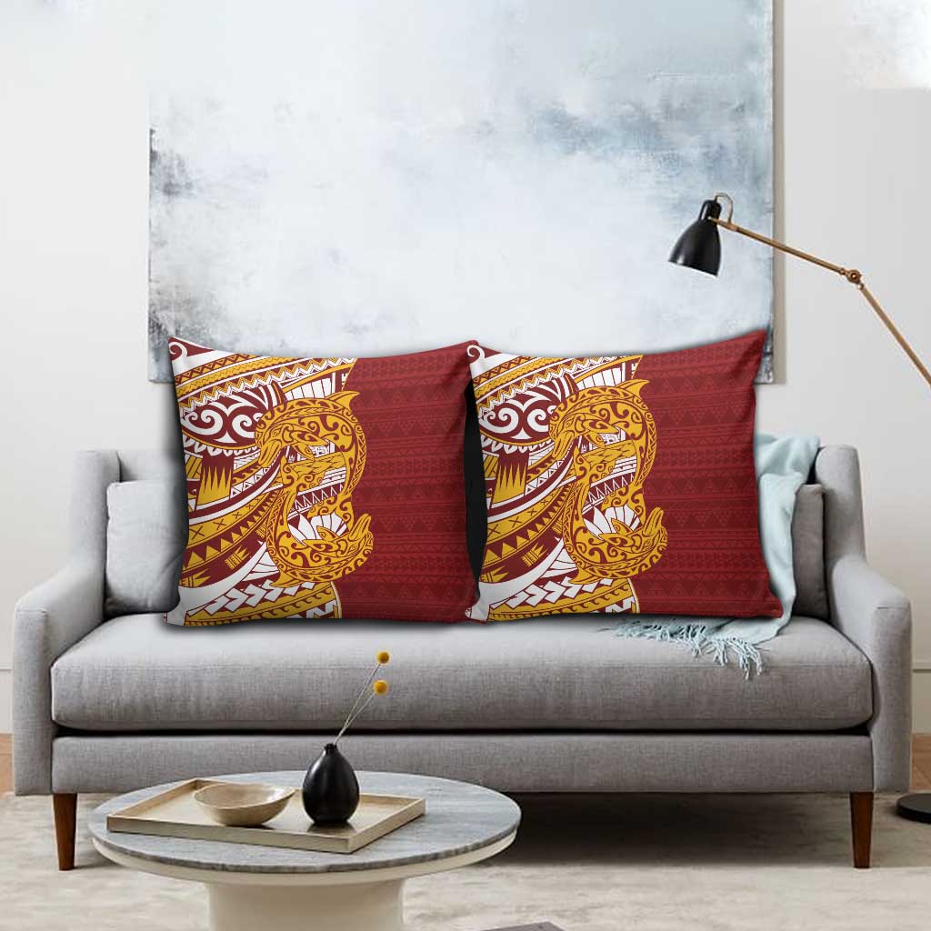 Couple Dolphins Maori Motif Pillow Cover - Polynesian Pride