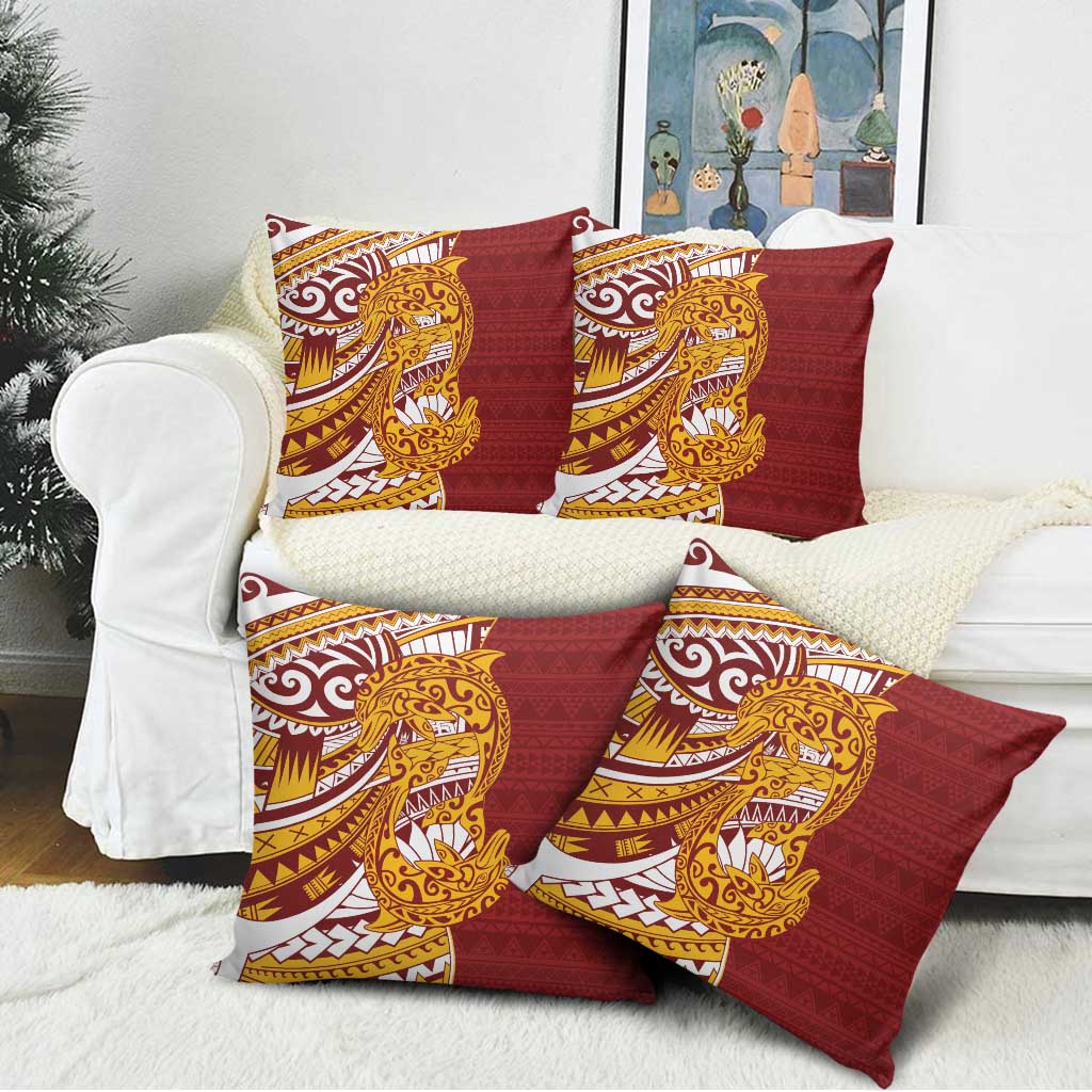 Couple Dolphins Maori Motif Pillow Cover - Polynesian Pride