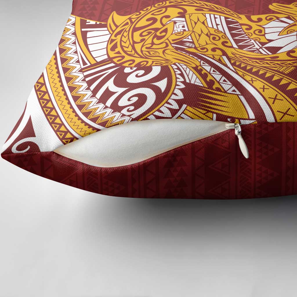 Couple Dolphins Maori Motif Pillow Cover - Polynesian Pride