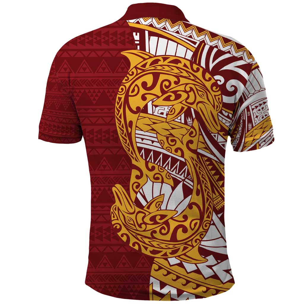 Couple Dolphins Maori Motif Polo Shirt - Polynesian Pride
