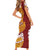 Couple Dolphins Maori Motif Short Sleeve Bodycon Dress - Polynesian Pride