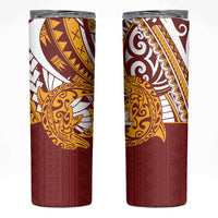 Couple Dolphins Maori Motif Skinny Tumbler - Polynesian Pride