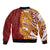 Couple Dolphins Maori Motif Sleeve Zip Bomber Jacket - Polynesian Pride