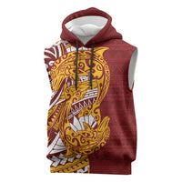 Couple Dolphins Maori Motif Sleeveless Hoodie - Polynesian Pride