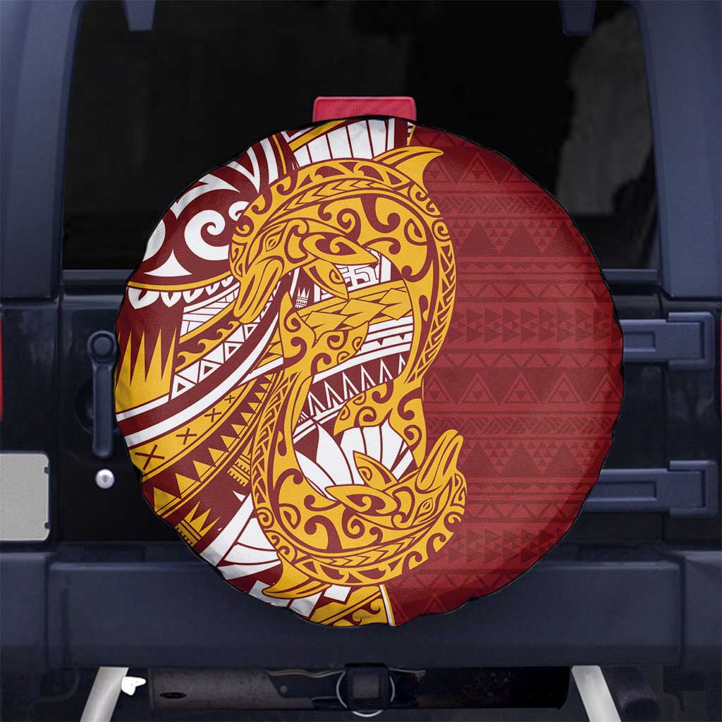 Couple Dolphins Maori Motif Spare Tire Cover - Polynesian Pride