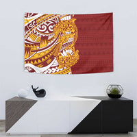 Couple Dolphins Maori Motif Tapestry - Polynesian Pride