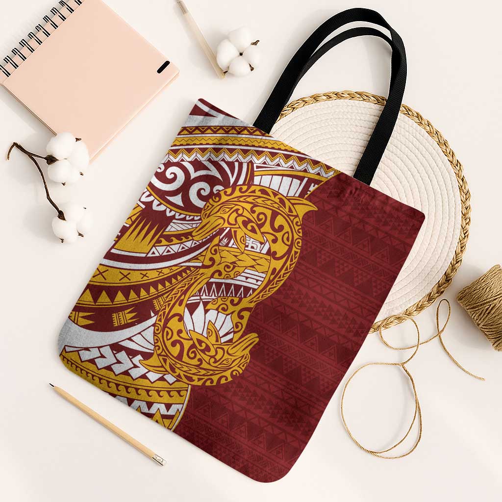 Couple Dolphins Maori Motif Tote Bag - Polynesian Pride