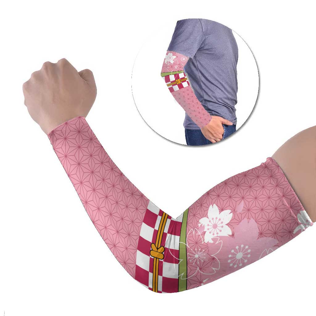 Japanese Asanoha Pattern Arm Sleeves Charm Against Evil Spirits LT9 Set of 2 Pink - Polynesian Pride