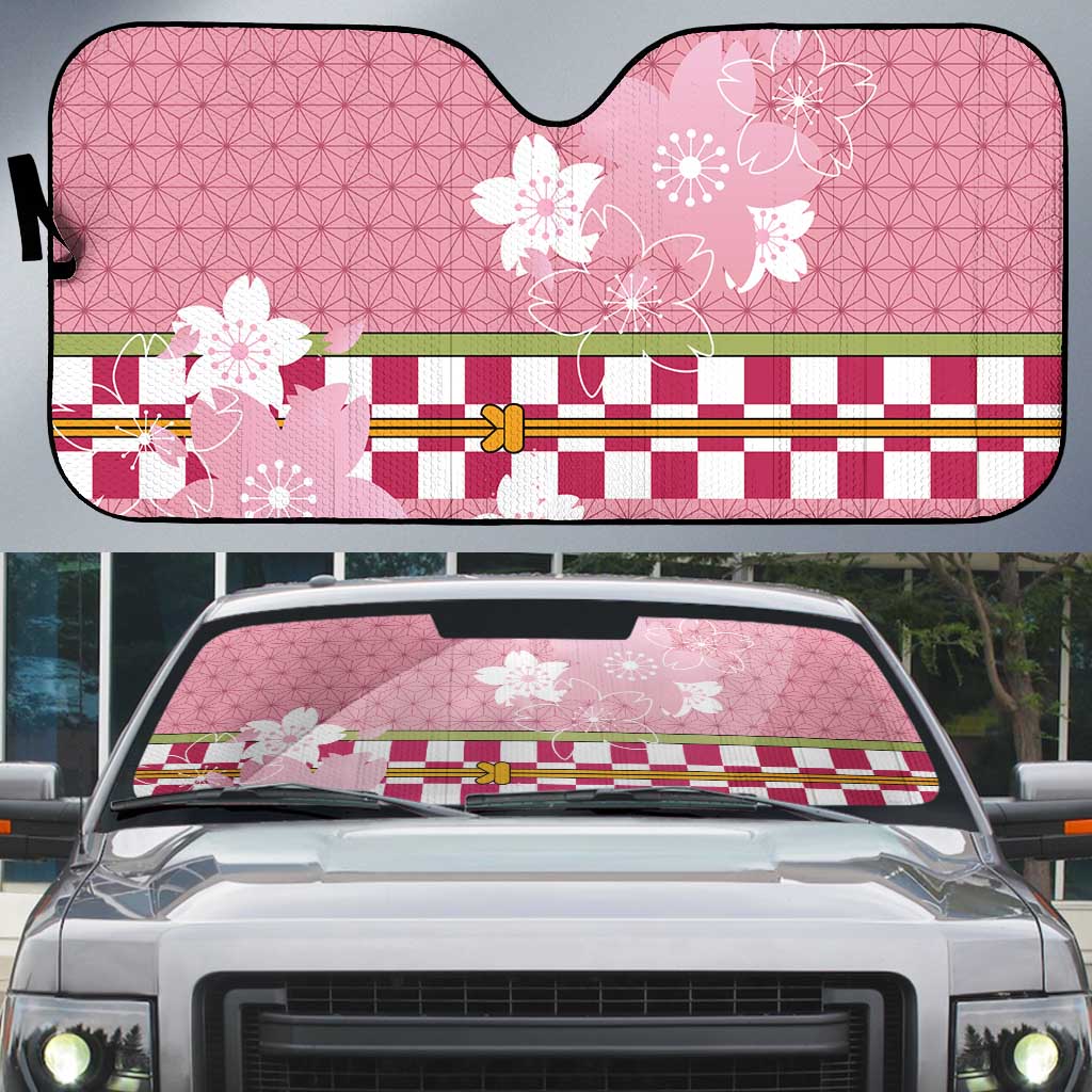 Japanese Asanoha Pattern Auto Sun Shade Charm Against Evil Spirits - Polynesian Pride