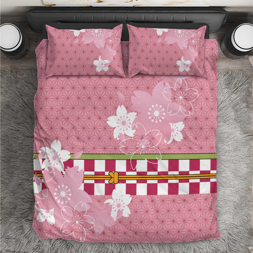 Japanese Asanoha Pattern Bedding Set Charm Against Evil Spirits LT9 Pink - Polynesian Pride