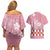 Japanese Asanoha Pattern Couples Matching Off Shoulder Short Dress and Hawaiian Shirt Charm Against Evil Spirits - Polynesian Pride
