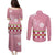 Japanese Asanoha Pattern Couples Matching Puletasi and Long Sleeve Button Shirt Charm Against Evil Spirits - Polynesian Pride