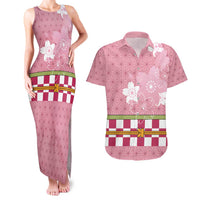 Japanese Asanoha Pattern Couples Matching Tank Maxi Dress and Hawaiian Shirt Charm Against Evil Spirits - Polynesian Pride