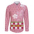 Japanese Asanoha Pattern Family Matching Long Sleeve Bodycon Dress and Hawaiian Shirt Charm Against Evil Spirits - Polynesian Pride