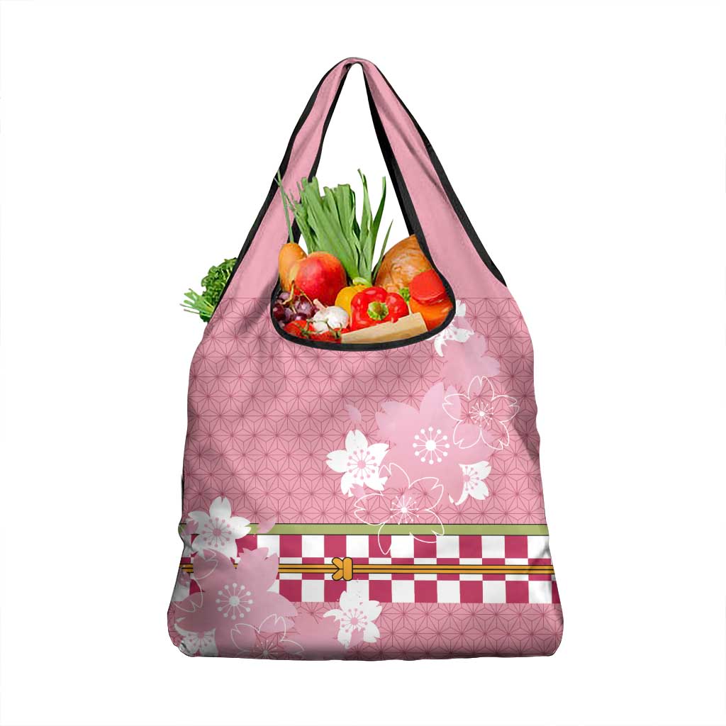 Japanese Asanoha Pattern Grocery Bag Charm Against Evil Spirits LT9 1-pack One Size Pink - Polynesian Pride