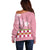 Japanese Asanoha Pattern Off Shoulder Sweater Charm Against Evil Spirits - Polynesian Pride