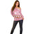Japanese Asanoha Pattern Off Shoulder Sweater Charm Against Evil Spirits - Polynesian Pride