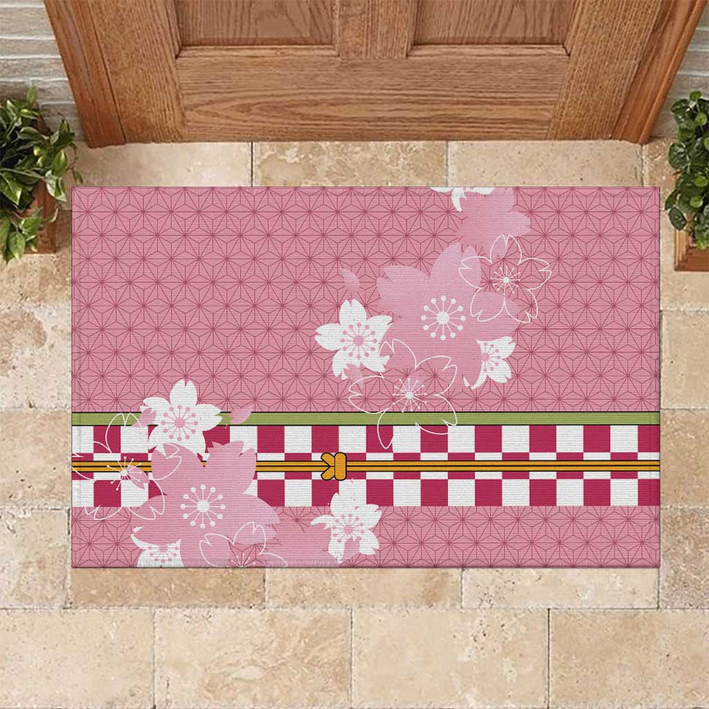 Japanese Asanoha Pattern Rubber Doormat Charm Against Evil Spirits - Polynesian Pride