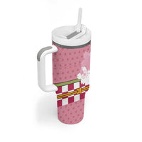 Japanese Asanoha Pattern Tumbler With Handle Charm Against Evil Spirits - Polynesian Pride