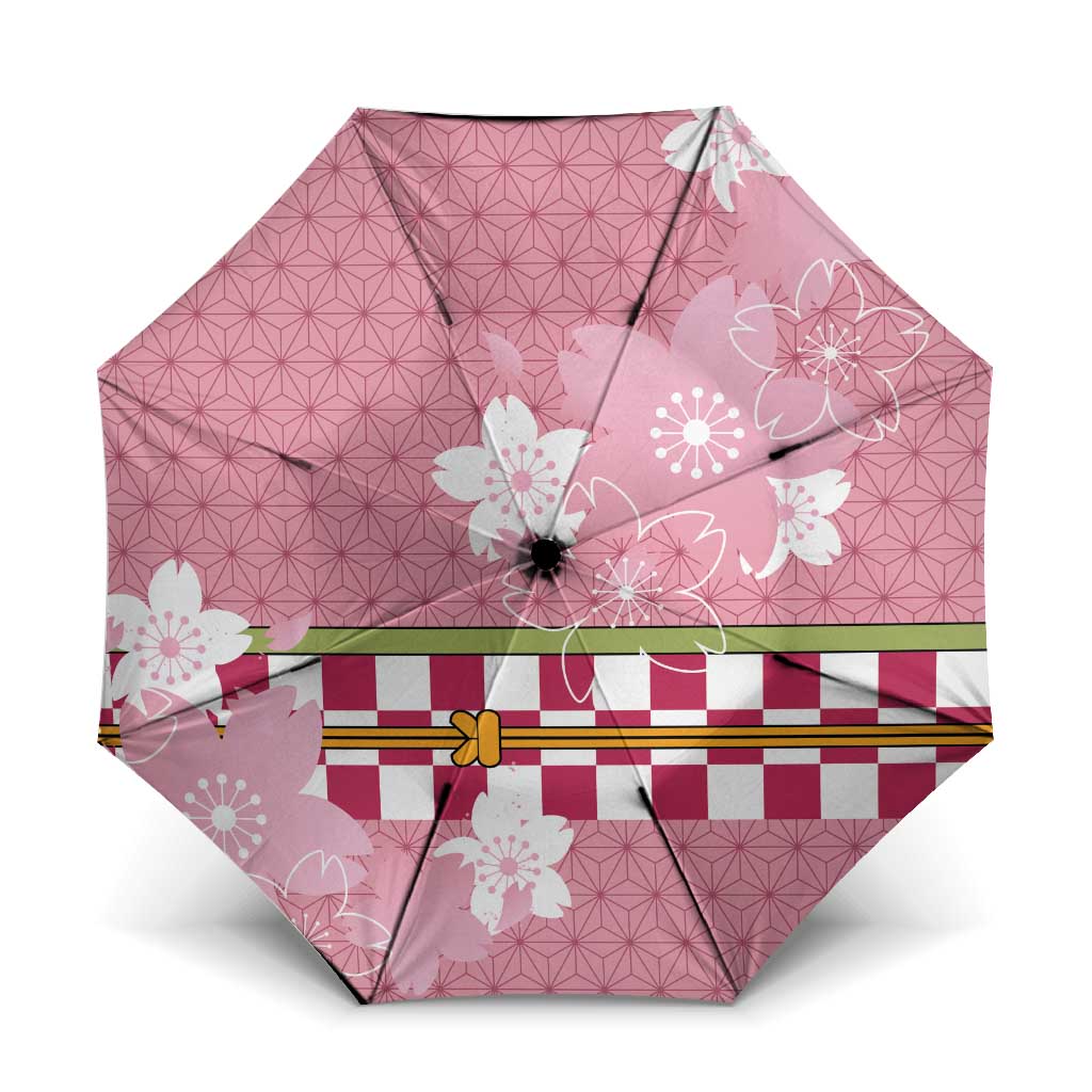 Japanese Asanoha Pattern Umbrella Charm Against Evil Spirits LT9 One Size Folded 11.42 inch Opened Diameter 37.4 inch Pink - Polynesian Pride