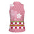 Japanese Asanoha Pattern Women Sleeveless Polo Shirt Charm Against Evil Spirits - Polynesian Pride